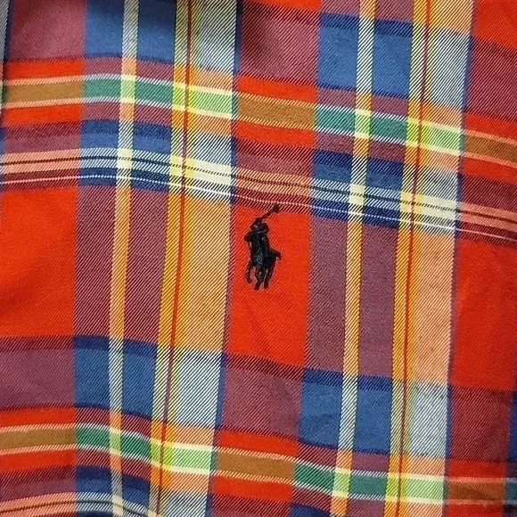 Ralph Lauren Red Plaid Boys Button Down Shirt Size XL - Picture 2 of 7